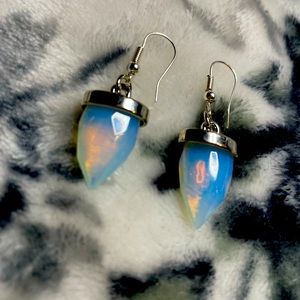 Opalite earrings| man made stone earrings